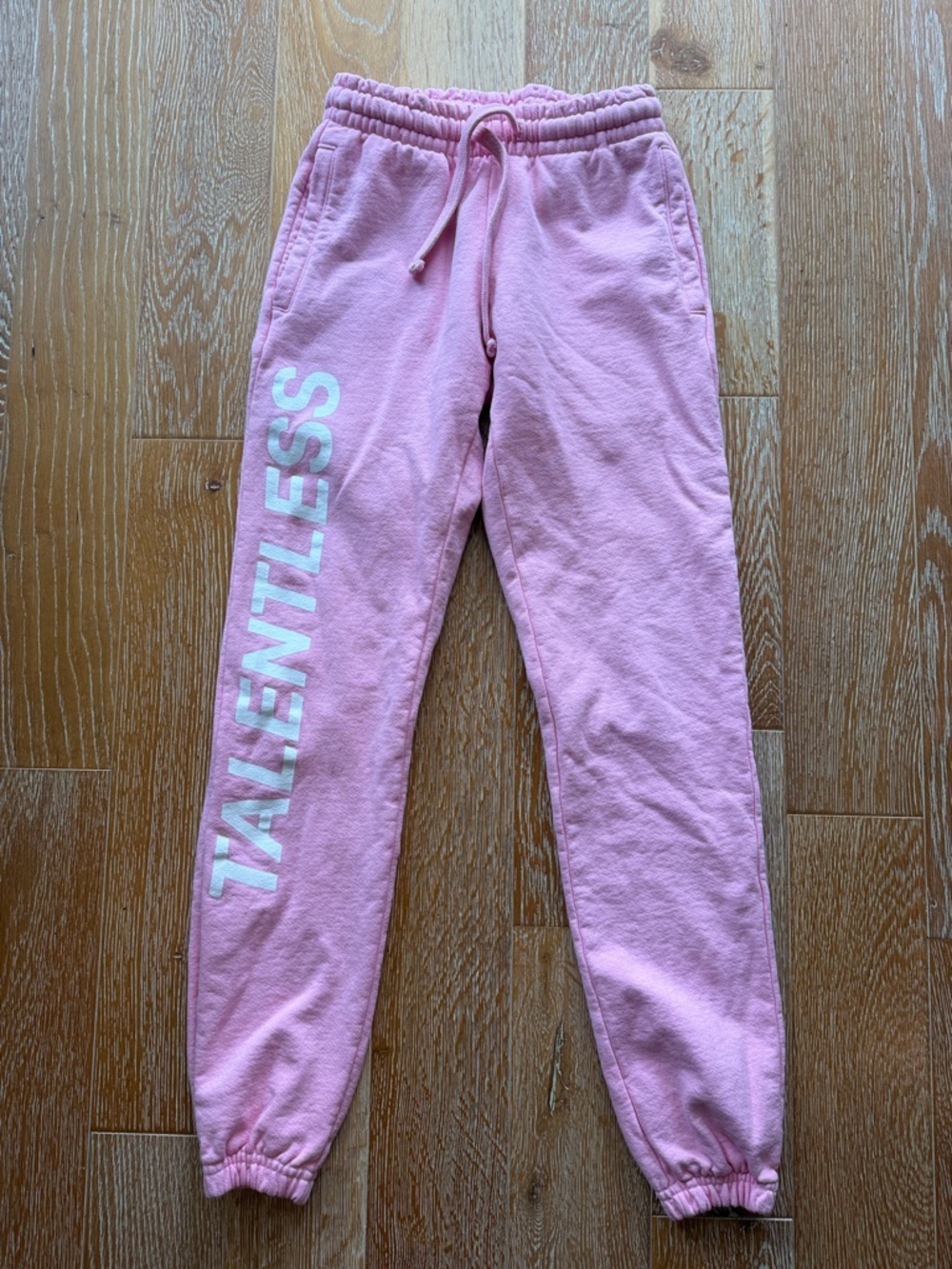 Excellent condition 'TALENTLESS' pink sweatpants